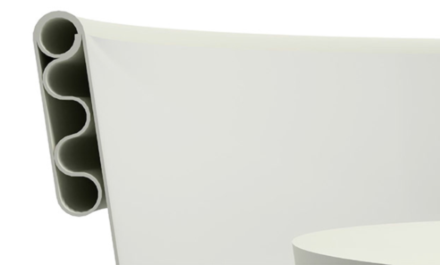 A CAD model of the proposed paper cup using the corrugation at the top edge of the paper cup